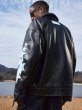 画像3: 24SS M.E.D.M MEDM Leather BASEBALL JACKET Stadium uniform jacket blouson ユニセックス 男女兼用 レザー スタジアムジャンパー スタジャン MA-1 ボンバー ジャケット ブルゾン トレンド MR. ENJOY DA MONEY ミスターエンジョイダマネー (3)