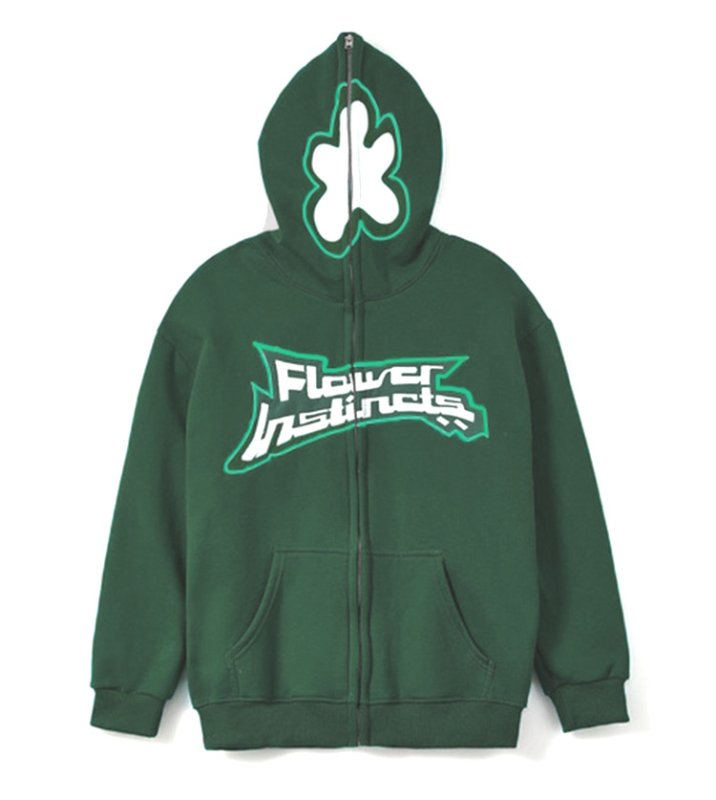 画像2: men's and women's flower embroidered HOODIE sweatshirt 　ユニセックス男女兼用フラワー刺繍フーディパーカースウェット  トレーナー (2)