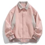 画像2: Color Blocking OversizeBaseball Uniform jacket stadium jacket　ユニセックス 男女兼用カラーブロックスタジアムジャンパースタジャンジャケットコート (2)