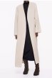 画像8: Women's off-white double-sided woolen long coat 　ロング丈VネックシンプルAラインコート ジャケット (8)