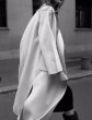 画像5: Women's off-white double-sided woolen long coat 　ロング丈VネックシンプルAラインコート ジャケット (5)