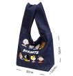 画像5: Woman’s  Snoopy Denim Canvas Embroidery Handheld Shoulder Tote Bag  スヌーピー刺繍デニム キャンバストートショルダーバッグ (5)