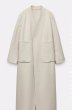 画像9: Women's off-white double-sided woolen long coat 　ロング丈VネックシンプルAラインコート ジャケット (9)