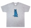 画像4: cat print T-shirt　男女兼用ユニセックスキャット猫プリント半袖Tシャツ  (4)