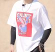 画像4: rabbit playboy print round neck short sleeve t-shirt  ユニセックス 男女兼用 ラビットウサギプリント半袖tシャツプリント  (4)