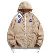 画像1: men's NASA windbreaker jacket　ユニセックス 男女兼用NASAナサフーディウインドブレーカージャケット (1)