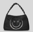 画像2: Woman’s smiley face commuter Rhinestone bagtote shoulder bag  ラインストーンスマイルトートショルダーバッグ (2)