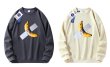 画像8: Realistic Banana Print Round Neck Sweatshirt sweat   ユニセックス 男女兼用 リアルバナナプリント スウェットトレーナー (8)