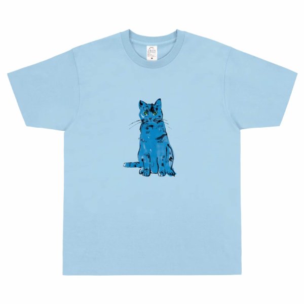 画像1: cat print T-shirt　男女兼用ユニセックスキャット猫プリント半袖Tシャツ  (1)