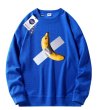 画像3: Realistic Banana Print Round Neck Sweatshirt sweat   ユニセックス 男女兼用 リアルバナナプリント スウェットトレーナー (3)