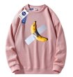 画像6: Realistic Banana Print Round Neck Sweatshirt sweat   ユニセックス 男女兼用 リアルバナナプリント スウェットトレーナー (6)