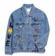 画像3: Cartoon Graffiti denim G jean jacket　ユニセックス 男女兼用グラフィックプリントデニムジャケットGジャン (3)