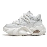 画像2: Thick-soled lace-up  dad shoes sneakers shoes 男女兼用 ユニセックス厚底プラットフォームレザーレースアップ スニーカー シューズ (2)