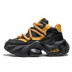 画像1: Thick-soled lace-up  dad shoes sneakers shoes 男女兼用 ユニセックス厚底プラットフォームレザーレースアップ スニーカー シューズ (1)