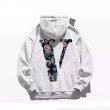 画像2: Paisley print V mark hooded Sweat Shirts ユニセックス男女兼用 ペイズリープリントVマークフーディパーカースウェット  トレーナー (2)