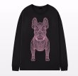 画像5: Bulldog Dog Print Long Sleeve T-Shirt　 ユニセックス 男女兼用 ブルドッグ犬プリントロングスリーブtシャツプリント  (5)