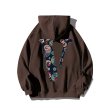 画像4: Paisley print V mark hooded Sweat Shirts ユニセックス男女兼用 ペイズリープリントVマークフーディパーカースウェット  トレーナー (4)