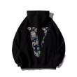 画像3: Paisley print V mark hooded Sweat Shirts ユニセックス男女兼用 ペイズリープリントVマークフーディパーカースウェット  トレーナー (3)