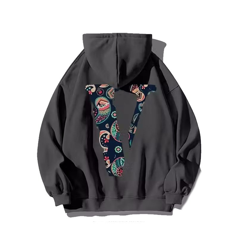 画像7: Paisley print V mark hooded Sweat Shirts ユニセックス男女兼用 ペイズリープリントVマークフーディパーカースウェット  トレーナー (7)