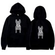 画像8: Bulldog Dog Print Long Sleeve  hoodie sweatshirt 　ユニセックス男女兼用 ブルドッグ犬プリントフーディパーカースウェット  トレーナー (8)