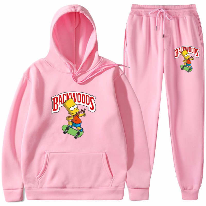 画像13: bart simpson print Backwoods set up ユニセックス男女兼用 バートシンプソンプリント セットアップフーディパーカースウェットト レーナー (13)