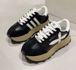 画像8: women's Real Leather Thick sole flower sneakers platform sneakers  本革 厚底プラットフォームフラワーレザーレースアップスニーカー (8)