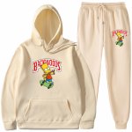 画像4: bart simpson print Backwoods set up　ユニセックス男女兼用 バートシンプソンプリント セットアップフーディパーカースウェットト レーナー (4)