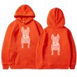 画像13: Bulldog Dog Print Long Sleeve  hoodie sweatshirt 　ユニセックス男女兼用 ブルドッグ犬プリントフーディパーカースウェット  トレーナー (13)