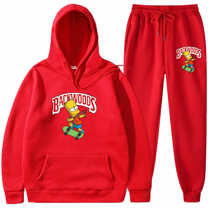 画像9: bart simpson print Backwoods set up ユニセックス男女兼用 バートシンプソンプリント セットアップフーディパーカースウェットト レーナー (9)