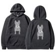 画像6: Bulldog Dog Print Long Sleeve  hoodie sweatshirt 　ユニセックス男女兼用 ブルドッグ犬プリントフーディパーカースウェット  トレーナー (6)