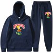 画像2: bart simpson print Backwoods set up　即納ユニセックス男女兼用 バートシンプソンプリント セットアップフーディパーカースウェットト レーナー (2)