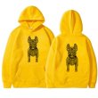 画像5: Bulldog Dog Print Long Sleeve  hoodie sweatshirt 　ユニセックス男女兼用 ブルドッグ犬プリントフーディパーカースウェット  トレーナー (5)