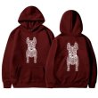 画像11: Bulldog Dog Print Long Sleeve  hoodie sweatshirt 　ユニセックス男女兼用 ブルドッグ犬プリントフーディパーカースウェット  トレーナー (11)