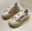 画像4: women's Thick sole flower sneakers platform sneakers 　厚底プラットフォームフラワーレザーレースアップスニーカー (4)