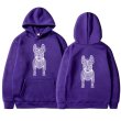 画像12: Bulldog Dog Print Long Sleeve  hoodie sweatshirt 　ユニセックス男女兼用 ブルドッグ犬プリントフーディパーカースウェット  トレーナー (12)