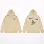 画像2: surfing bear print Long Sleeve hoodie sweatshirt 　ユニセックス男女兼用波乗りサーフィンベア熊 プリントフーディパーカースウェット  トレーナー (2)