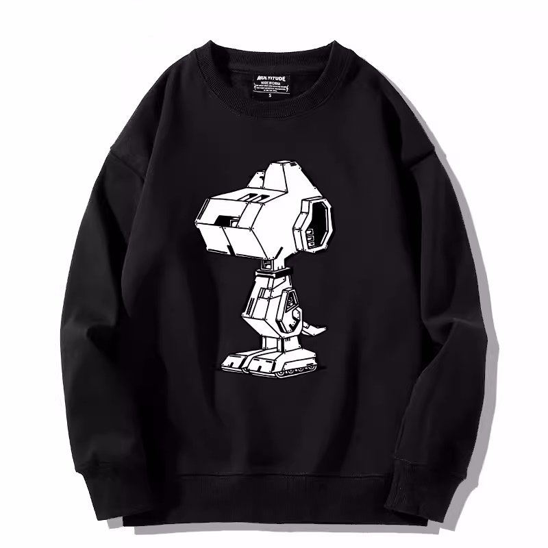 画像3: robot terminator snoopy Sweatshirt  ユニセックス男女兼用 ロボットターミネータースヌーピー スウェットトレーナー  (3)