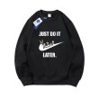 画像2: 24 Bugs Bunny & Looney Tunes JUST DO IT LATER logo sweater  ユニセックス 男女兼用バックスバニー＆ルーニー・テューンズJUST DO IT LATERプリント スウェット (2)