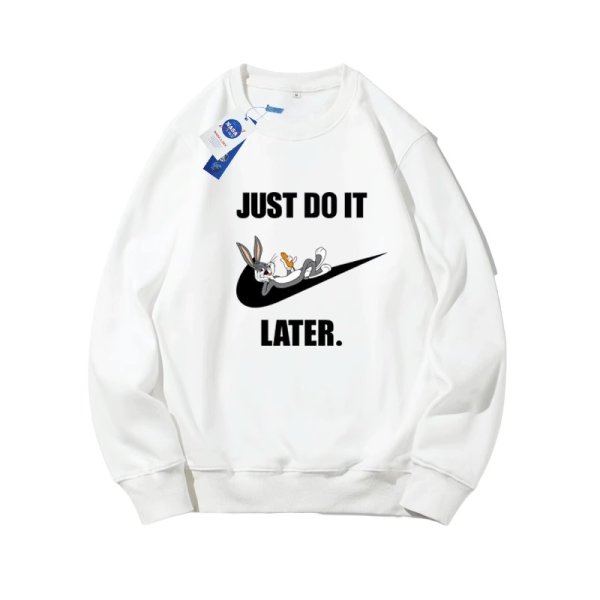 画像1: 24 Bugs Bunny & Looney Tunes JUST DO IT LATER logo sweater  ユニセックス 男女兼用バックスバニー＆ルーニー・テューンズJUST DO IT LATERプリント スウェット (1)