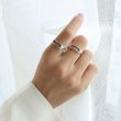 画像2: pearl personalized geometric loop ring finger ring　パールループリング指輪 ゴールド シルバー (2)