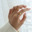 画像5: pearl personalized geometric loop ring finger ring　パールループリング指輪 ゴールド シルバー (5)