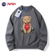 画像3: 23 Unisex NASA&Bear print sweatshirt 男女兼用  ユニセックス ナサ NASA ＆ ベア 熊 長袖スウェット トレーナー (3)