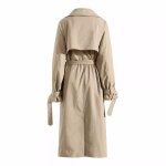 画像2: Women's double-breasted workwear British long coat 　ブリティッシュポケットポイントトレンチロング丈コート ジャケット (2)