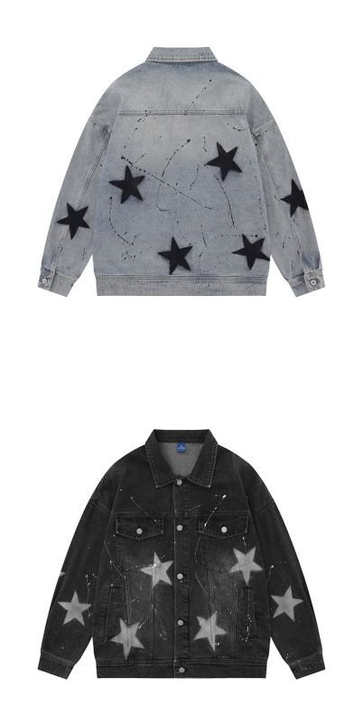 画像6: star & paint Denim G Jacket  ユニセックス 男女兼用スター星&ペイントデニムGジャンジャケット (6)