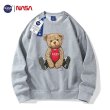 画像12: 23 Unisex NASA&Bear print sweatshirt 男女兼用  ユニセックス ナサ NASA ＆ ベア 熊 長袖スウェット トレーナー (12)