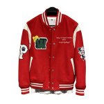 画像4: dragon embroidery baseball jacket stadium jacket baseball uniform jacket blouson  ユニセックス 男女兼用ドラゴン刺繍スタジアムジャンパー ダウンジャケット スタジャン MA-1 ボンバー ジャケット ブルゾン (4)