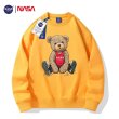 画像4: 23 Unisex NASA&Bear print sweatshirt 男女兼用  ユニセックス ナサ NASA ＆ ベア 熊 長袖スウェット トレーナー (4)