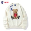 画像10: 23 Unisex NASA&Bear print sweatshirt 男女兼用  ユニセックス ナサ NASA ＆ ベア 熊 長袖スウェット トレーナー (10)