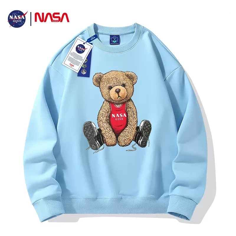 画像15: 23 Unisex NASA&Bear print sweatshirt 男女兼用  ユニセックス ナサ NASA & ベア 熊 長袖スウェット トレーナー (15)
