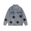 画像7: star & paint Denim G Jacket 　ユニセックス 男女兼用スター星＆ペイントデニムGジャンジャケット (7)